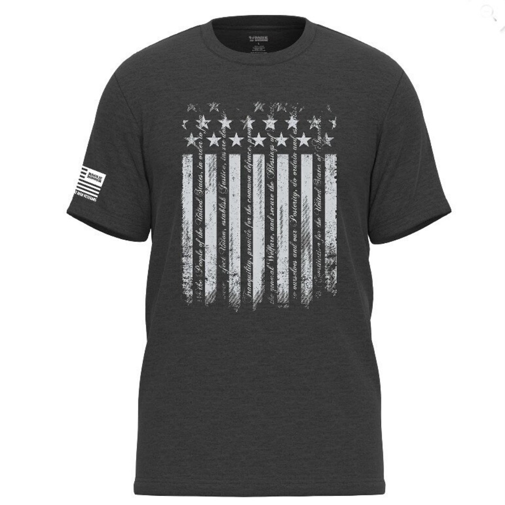 Rags Of Honor Black Heather Americana Tshirt We the People Flag XL New with Tags